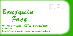 benjamin pocz business card